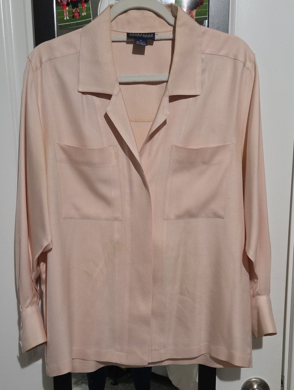 VINTAGE Nordstrom 100% Silk Button-Down Blouse